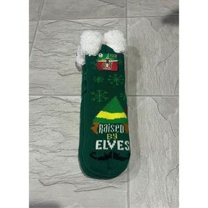 Elf Woman’s Holiday Slipper Socks Size 4-10 NEW Raised By Elves